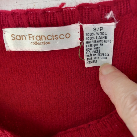 100% Wool Red Cardigan - Picture 7 of 7